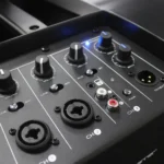 Sound Barrier Concierto 500 column array speaker system amplifier and connection panel