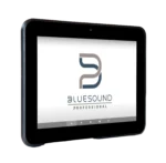 The Bluesound Professional CP300 is a sleek, low-profile wall-mounted control panel designed for seamless integration into commercial audio environments.