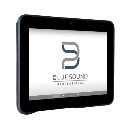 The Bluesound Professional CP300 is a sleek, low-profile wall-mounted control panel designed for seamless integration into commercial audio environments.