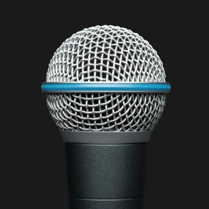 Shure-Beta-58A-Supercardioid-Dynamic-Vocal-Microphone-Close-Up-Front