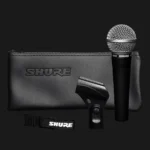 Shure-SM58-Cardioid-Dynamic-Vocal-Microphone-Bag-Clip-and-Cable-Strap-Front.
