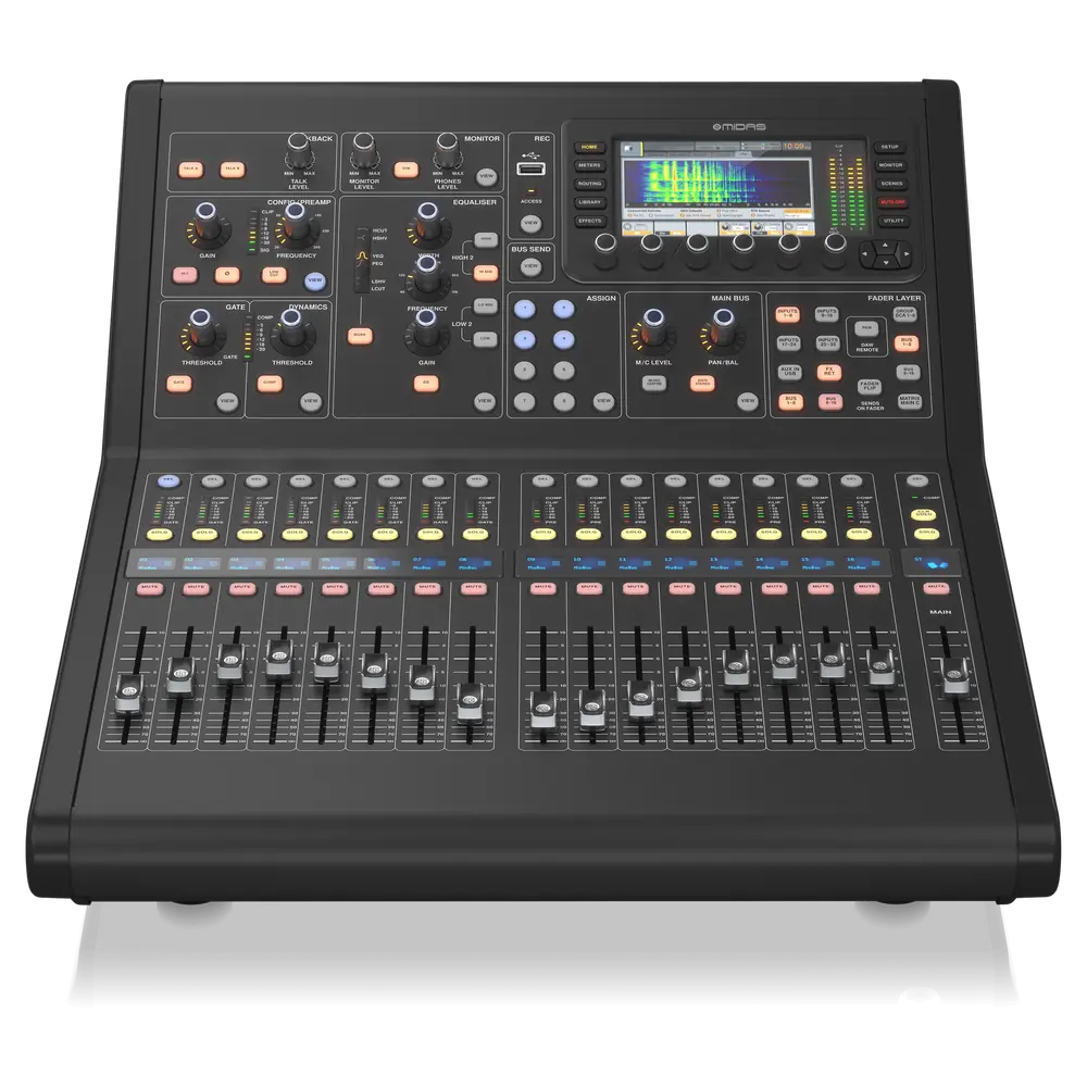 Midas M32R Live 40 Channel Digital Mixer Front midas-m32r-live-40-channel-digital-mixer-console-front