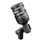 AUD 4-piece drum microphone package showing all included microphones and accessories