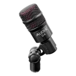 AUD 8-piece drum microphone package with all microphones and cables displayed in professional studio setting