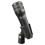 AUD 8-piece drum microphone package dimensional specifications and component layout diagram