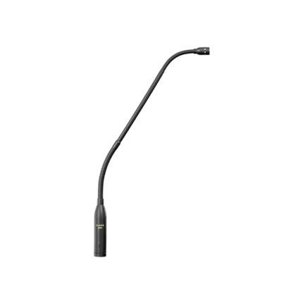 AUD ADX12HC 12-inch miniature gooseneck condenser microphone shown from side angle with flexible neck