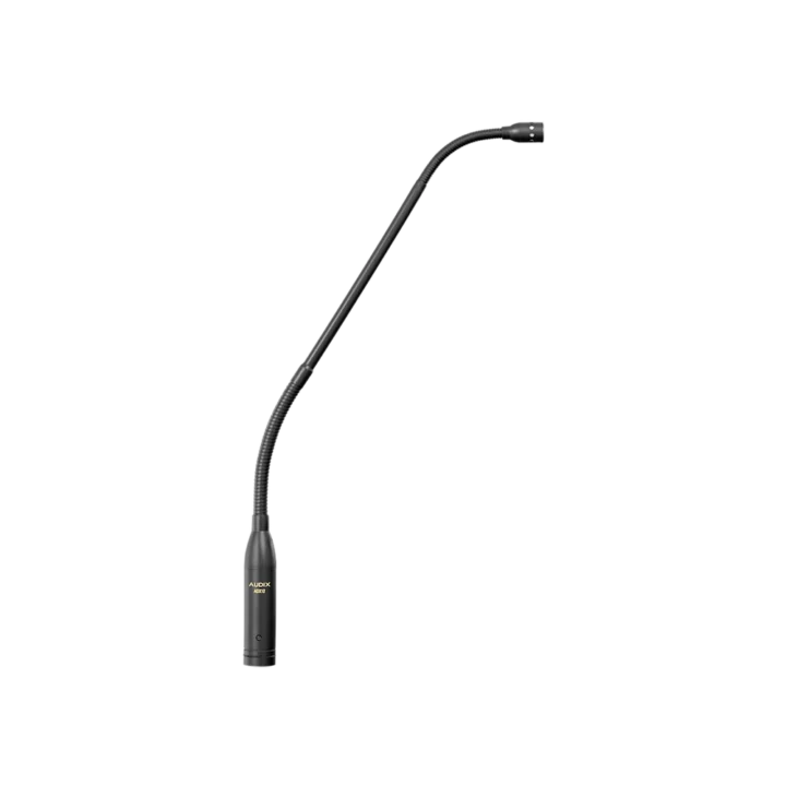 AUD ADX12HC 12-inch miniature gooseneck condenser microphone shown from side angle with flexible neck