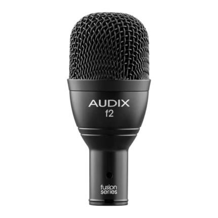 AUD affordable dynamic instrument microphone showing side profile and grille design