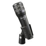 AUD all-purpose professional dynamic instrument microphone showing capsule and grille detail