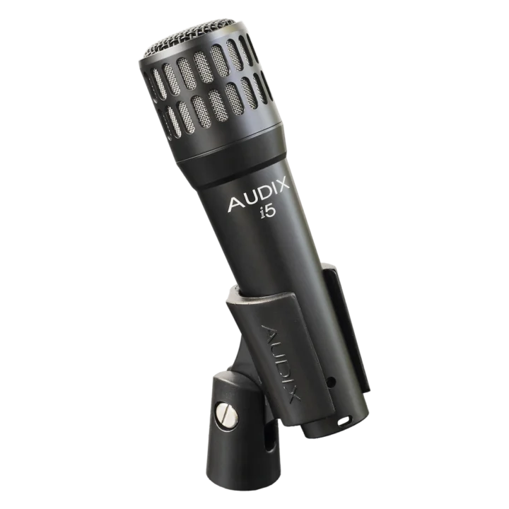 AUD all-purpose professional dynamic instrument microphone showing capsule and grille detail