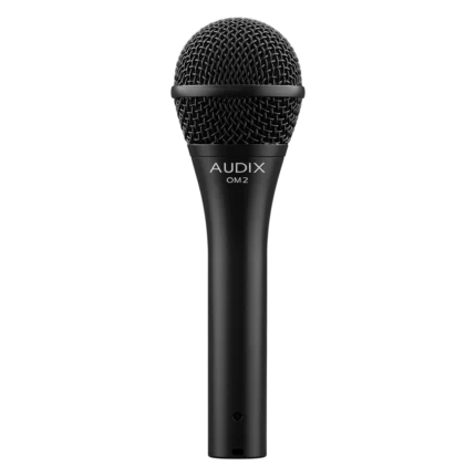 AUD All-Purpose professional dynamic vocal microphone shown from side angle with grille and body detail