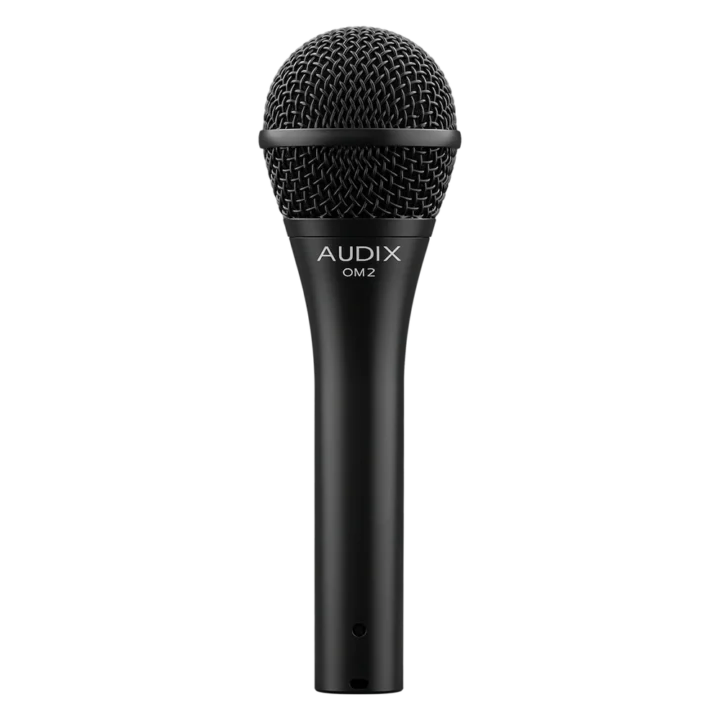 AUD All-Purpose professional dynamic vocal microphone shown from side angle with grille and body detail
