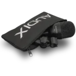 AUD AX F6 dynamic microphone capsule and mesh grille detail view showing professional construction