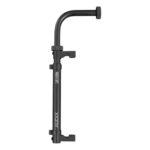 AUD compact microphone clamp mounted on guitar amplifier cabinet showing adjustable grip mechanism