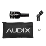 AUD dynamic kick drum microphone showing detailed capsule and acoustic design elements