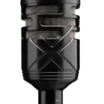 AUD dynamic kick drum microphone showing rugged construction and shock mount design