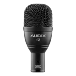 AUD 5-piece Fusion drum microphone package showing microphone capsule and mounting hardware detail