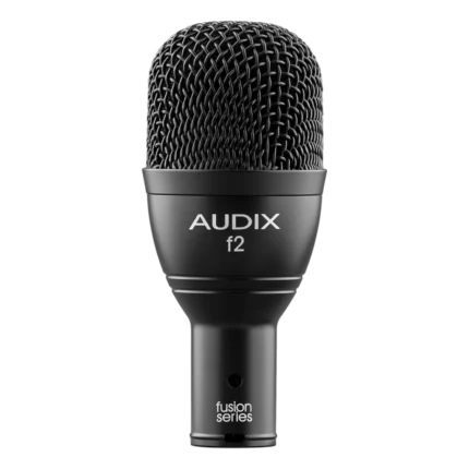 AUD 5-piece Fusion drum microphone package showing microphone capsule and mounting hardware detail