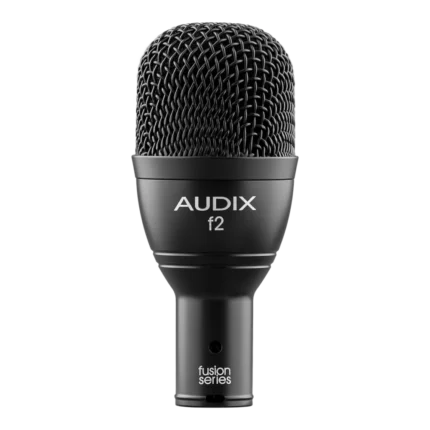 AUD 7-piece Fusion drum microphone package showing microphone capsule and mounting hardware detail