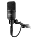 AUD large diaphragm studio condenser microphone showing capsule and internal components detail view