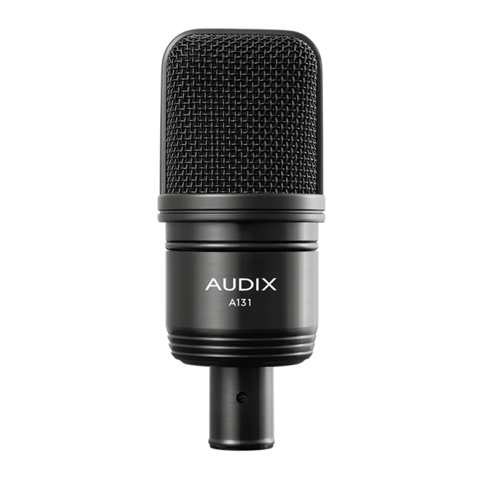 Audix A131 Large Diaphragm Studio Condenser Microphone Side View Audix A131 large diaphragm studio condenser microphone shown from side angle with capsule detail visible