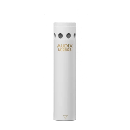 AUD M1250 miniaturized condenser microphone showing capsule and connector detail