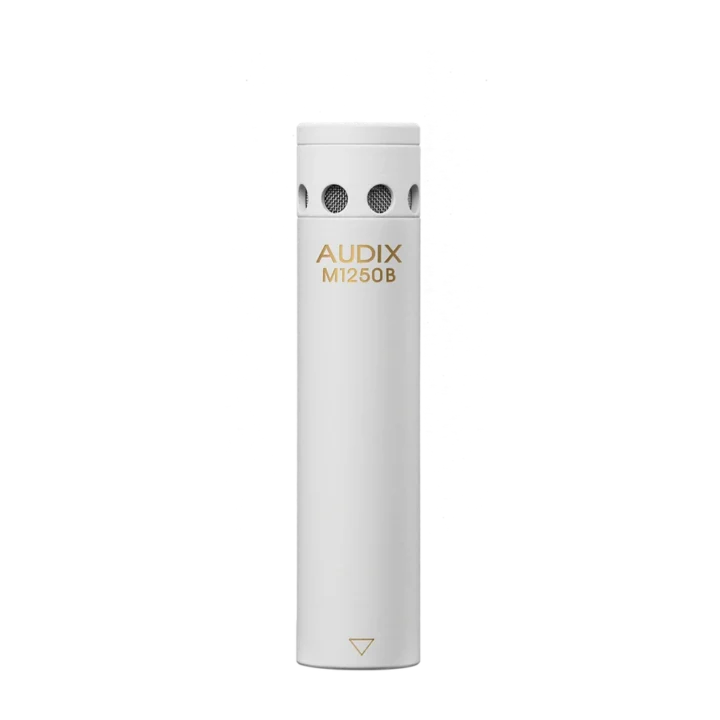 AUD M1250 miniaturized condenser microphone showing capsule and connector detail