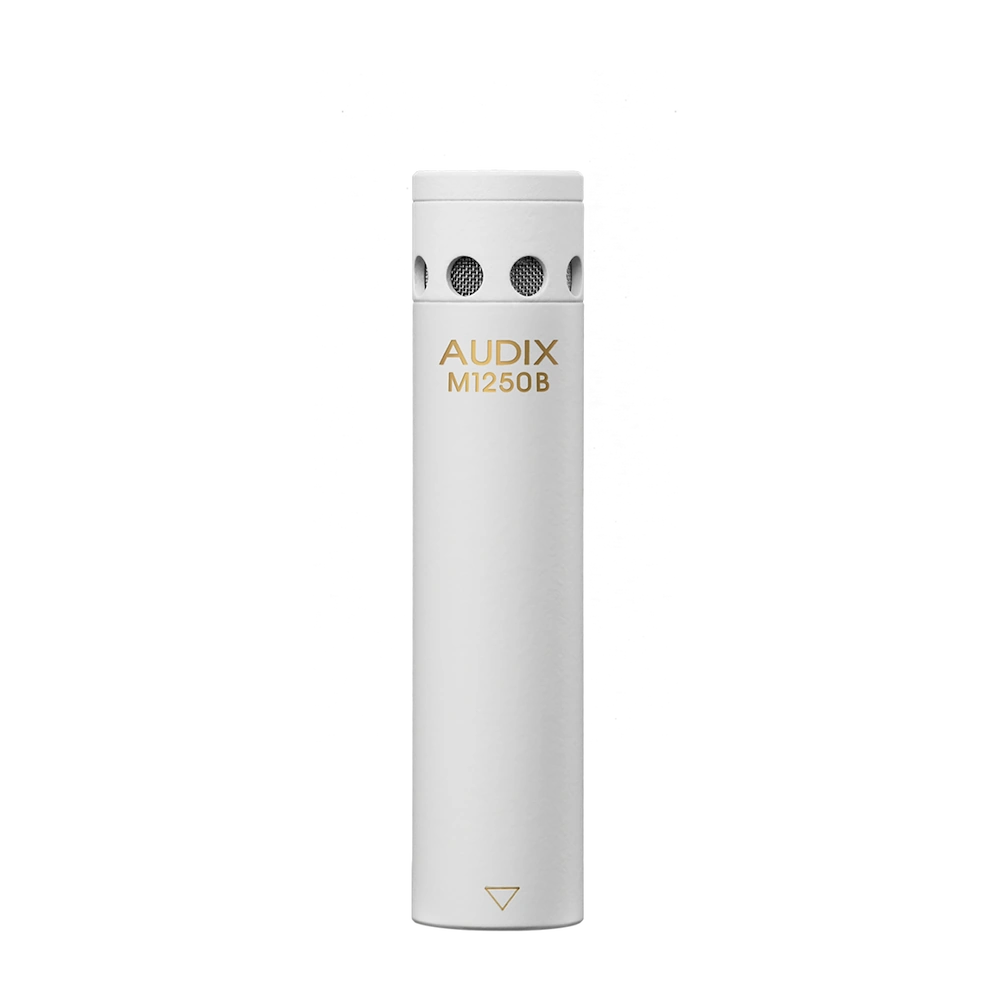 AUD M1250B Miniaturized Condenser Microphone Detail View AUD M1250B miniaturized condenser microphone showing capsule and connector detail