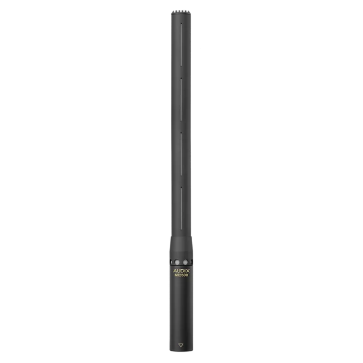 AUD M1250BS miniaturized condenser microphone showing capsule and connector detail