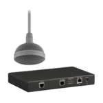 AUD Mic Interface Kit Dante audio connectors and input controls detail view