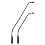 AUD miniature gooseneck condenser microphone with flexible 18 inch neck and capsule detail