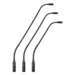 AUD miniature gooseneck condenser microphone showing flexible neck and capsule detail