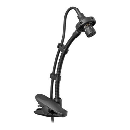 AUD miniature gooseneck condenser microphone with flexible 18 inch neck and professional capsule design