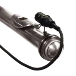 AUD miniaturized condenser flute microphone showing capsule and mounting hardware detail