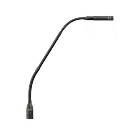 AUD modular gooseneck microphone system showing flexible articulation and connector detail