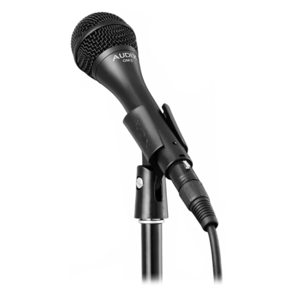 AUD multi-purpose dynamic microphone showing grille mesh and capsule detail construction