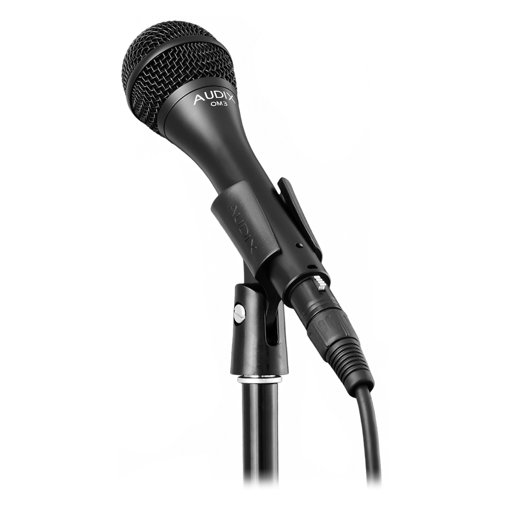 AUD Multi-Purpose Dynamic Microphone Detail View AUD multi-purpose dynamic microphone showing grille mesh and capsule detail construction