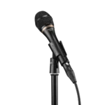 AUD OMX-M dynamic vocal microphone shown from side profile with grille and body detail