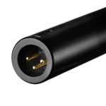 AUD OMX-T dynamic vocal microphone showing mesh grille and capsule detail