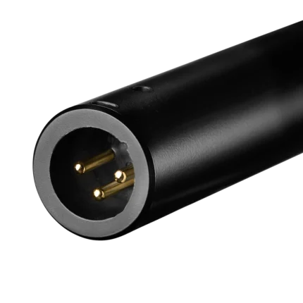 AUD OMX-T dynamic vocal microphone showing mesh grille and capsule detail