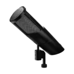 AUD PDX520 dynamic vocal microphone shown from side profile angle
