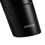 AUD PDX520 dynamic vocal microphone rear panel showing XLR connector and specifications