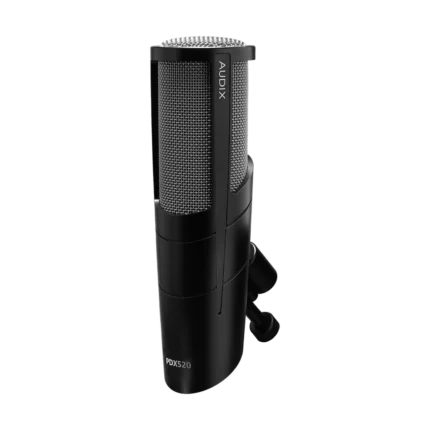 AUD PDX520 dynamic vocal microphone shown from side angle with grille and body detail