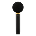 AUD premium large diaphragm studio condenser microphone shown from side profile angle