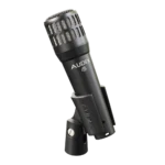 AUD professional drum microphone package dimensional diagram showing specifications and measurements