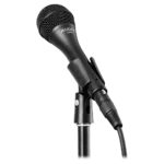 AUD professional dynamic vocal microphone showing capsule and grille mesh detail