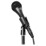AUD professional dynamic vocal microphone showing mesh grille and capsule detail