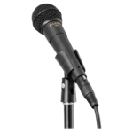 AUD professional dynamic vocal microphone showing grille mesh and capsule detail