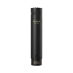 AUD professional studio cardioid condenser microphone shown from side angle with capsule and body visible
