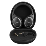 AUD professional studio headphones close-up showing premium driver unit and acoustic design
